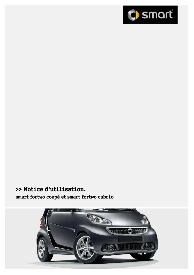 Page 1 of the manual User Manual Smart Fortwo cabrio (2016)