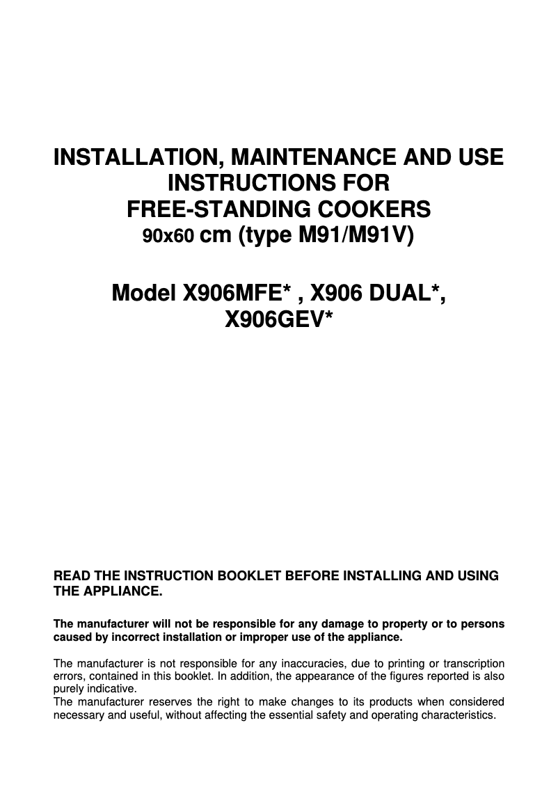 Image de la première page du manuel de l'appareil X90 6 DUAL X