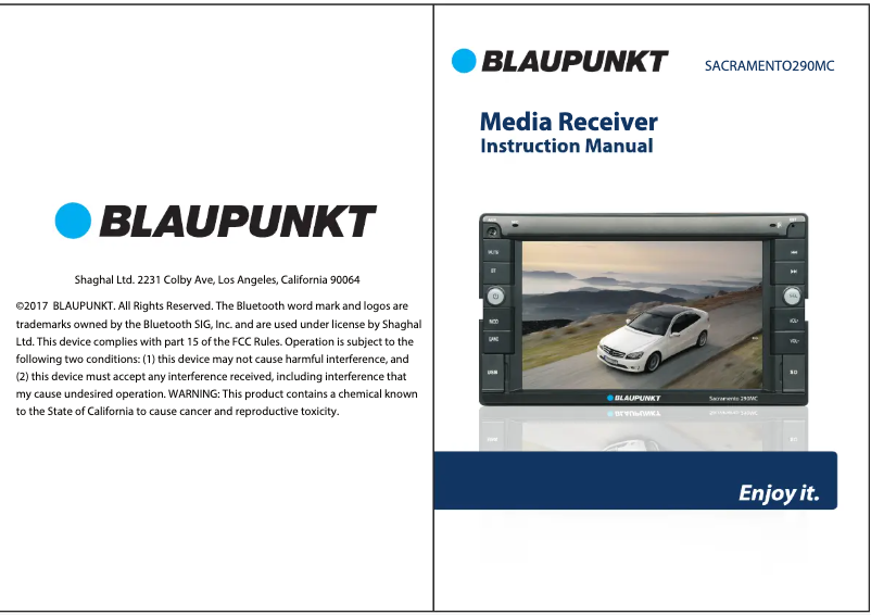 Image de la première page du manuel de l'appareil Sacramento 290MC