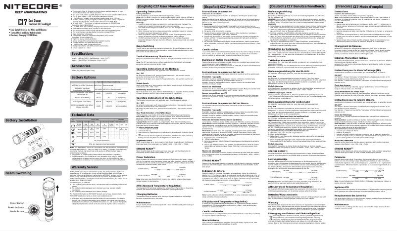 Page 1 de la notice Manuel utilisateur Nitecore CI7