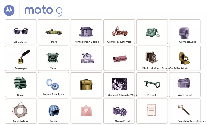 Page 1 de la notice Manuel utilisateur Motorola Moto G Forte