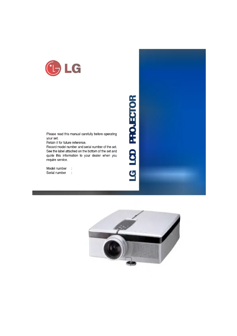 Página 1 del manual Manual de usuario LG LP-XG2