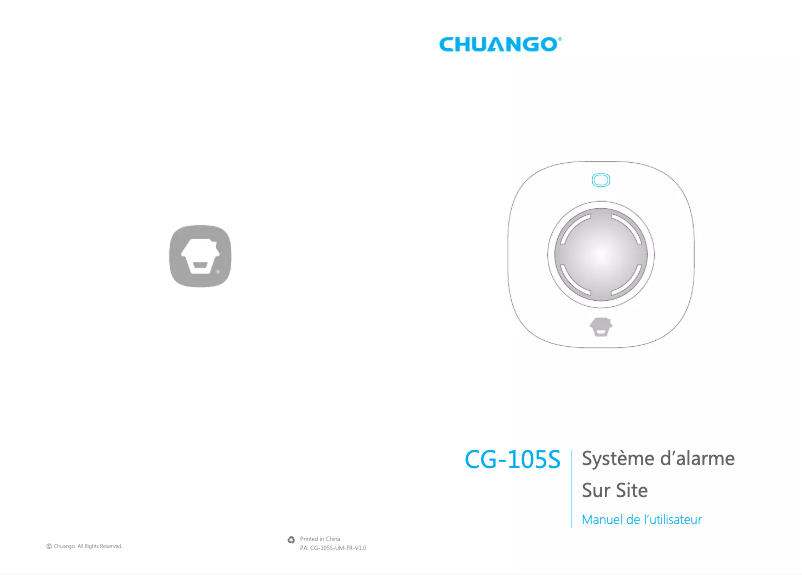 Page n°1 - Manuel utilisateur Chuango CG-105S