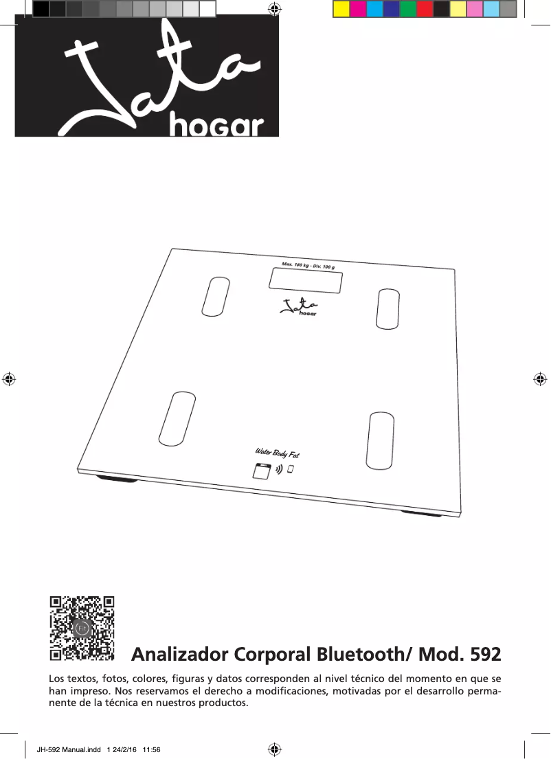 Page 1 de la notice Manuel utilisateur Jata 592