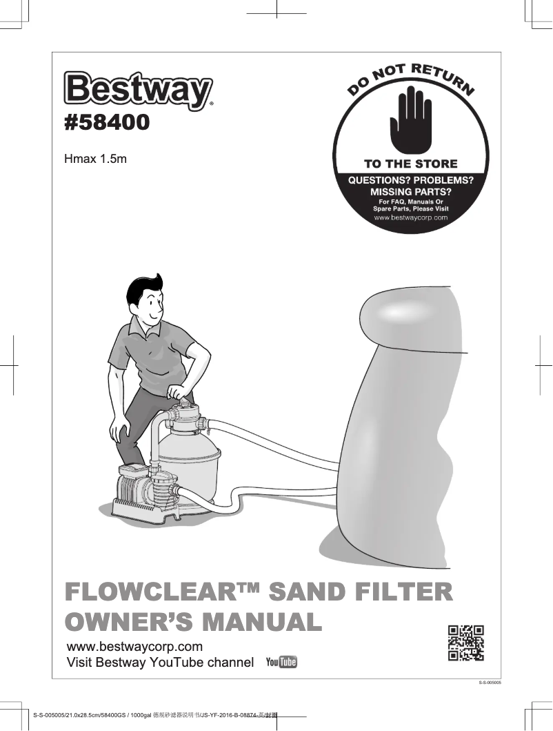 Page n°1 - Manuel utilisateur Bestway Flowclear 58400