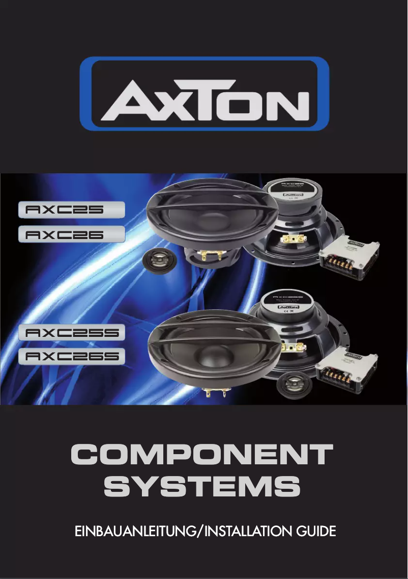 Page n°1 - Manuel utilisateur Axton AXC26S