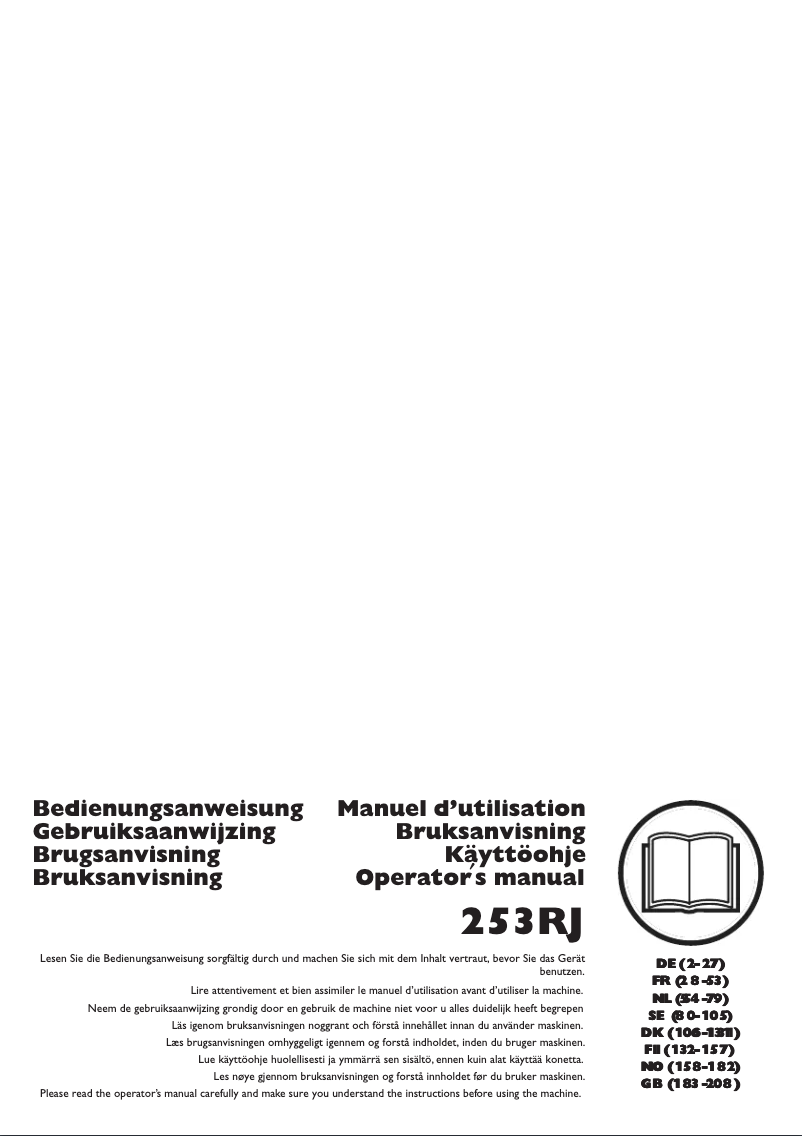 Image de la première page du manuel de l'appareil 253RJ