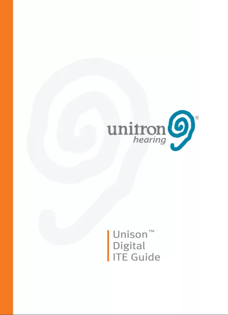 Page 1 de la notice Manuel utilisateur Unitron Unison Digital ITE