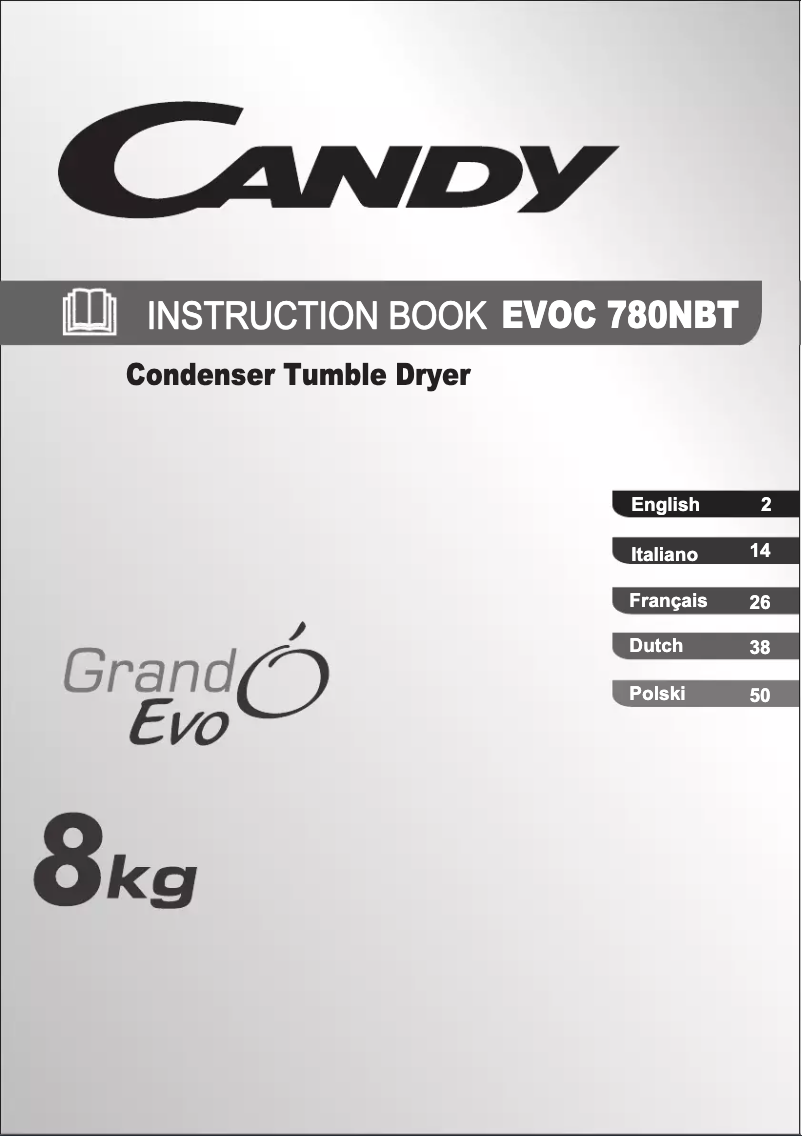 Page n°1 - Manuel utilisateur Candy EVOC 780BT-S