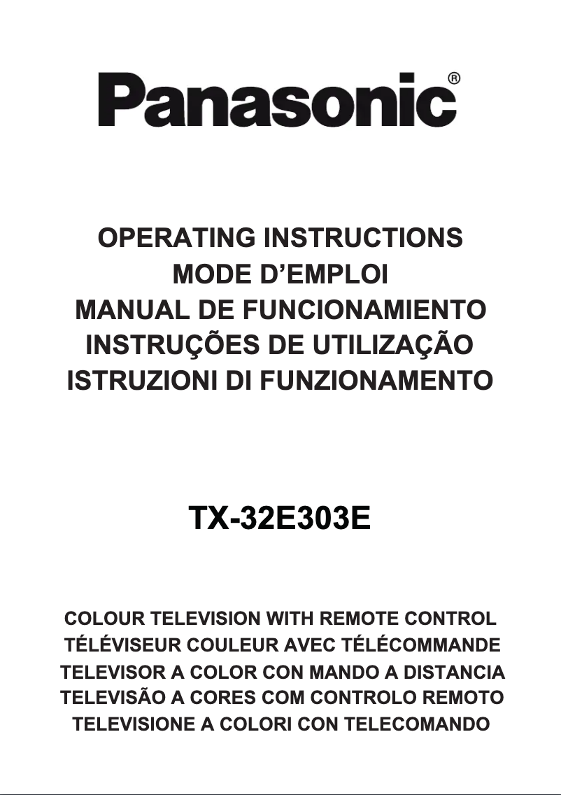 Página 1 del manual Manual de usuario Panasonic Viera TX-32E303E
