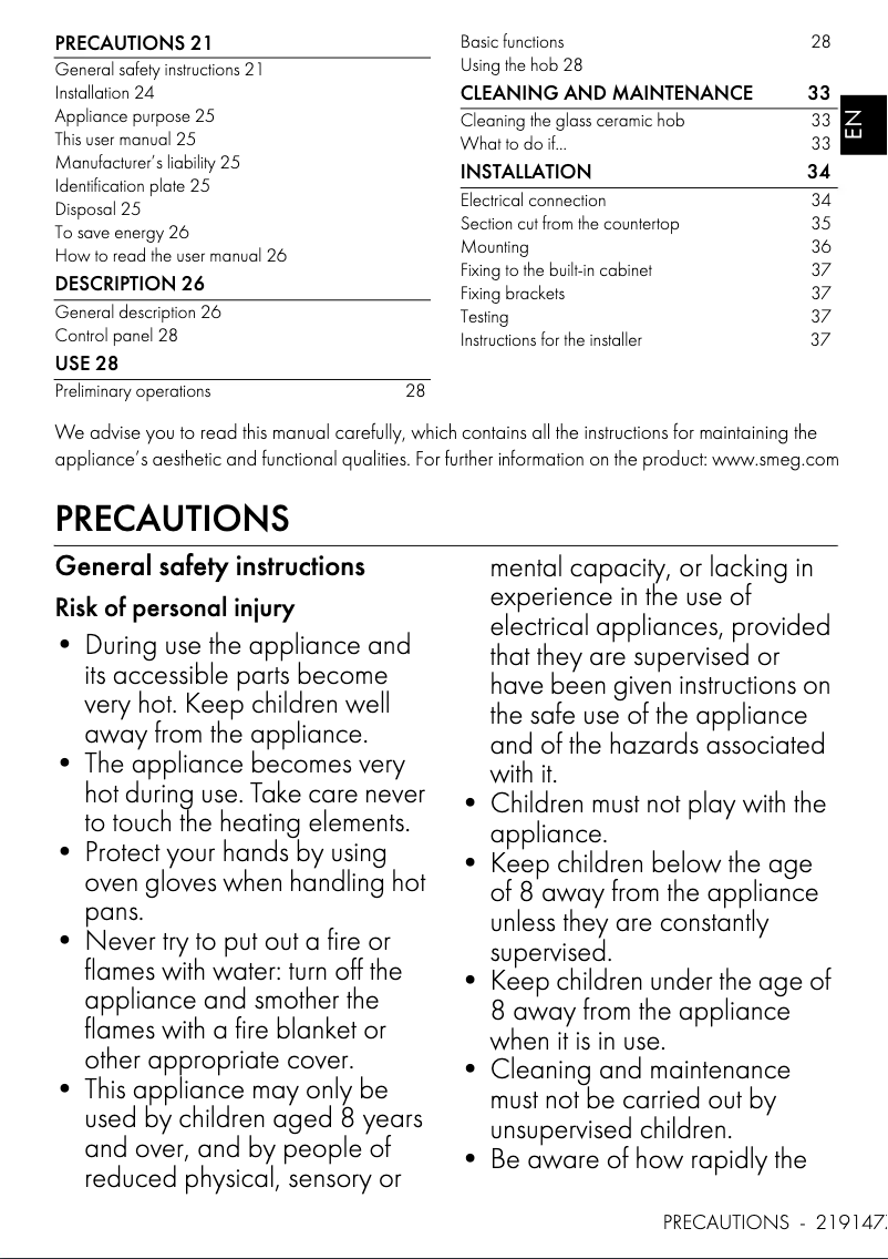 Imagen de la primera página del manual del dispositivo SE384EMTD