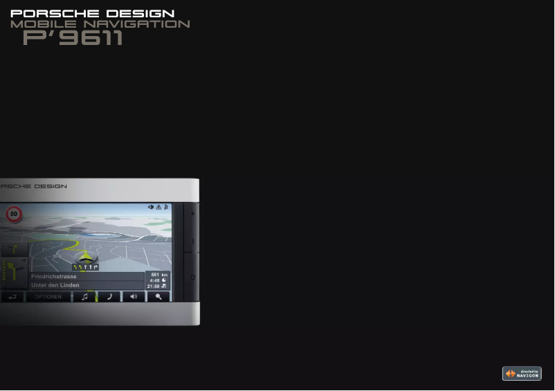 Page n°1 - Manuel utilisateur Navigon Porsche Design P9611