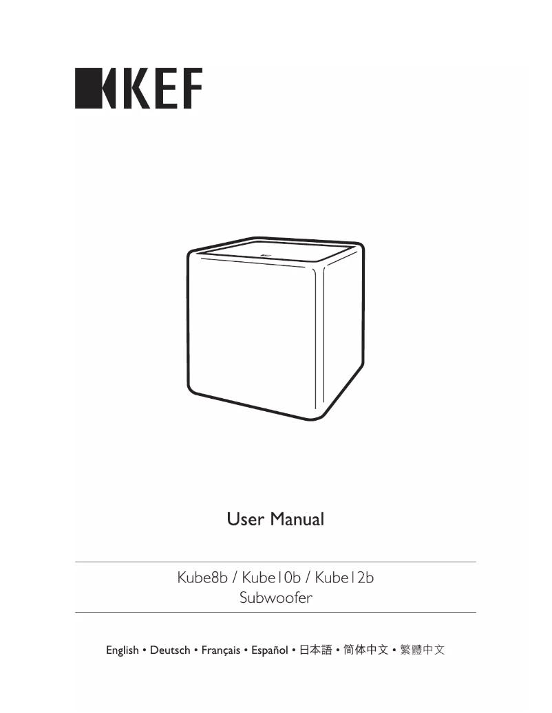 Página 1 del manual Manual de instrucciones KEF Kube 10b