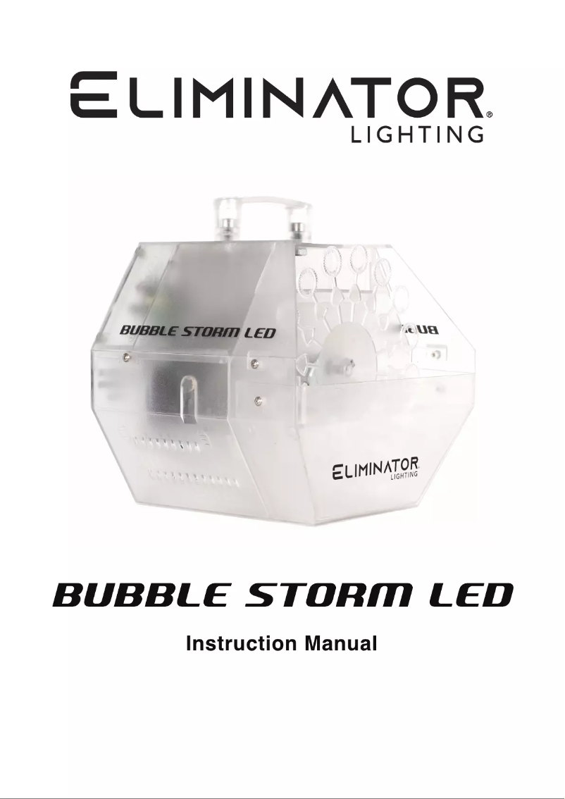 Page n°1 - Manuel utilisateur Eliminator Lighting Bubble Storm LED