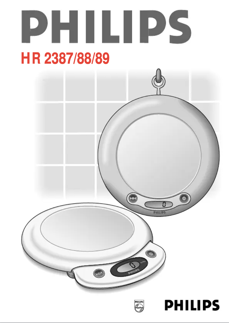 Page 1 de la notice Manuel utilisateur Philips HR2389