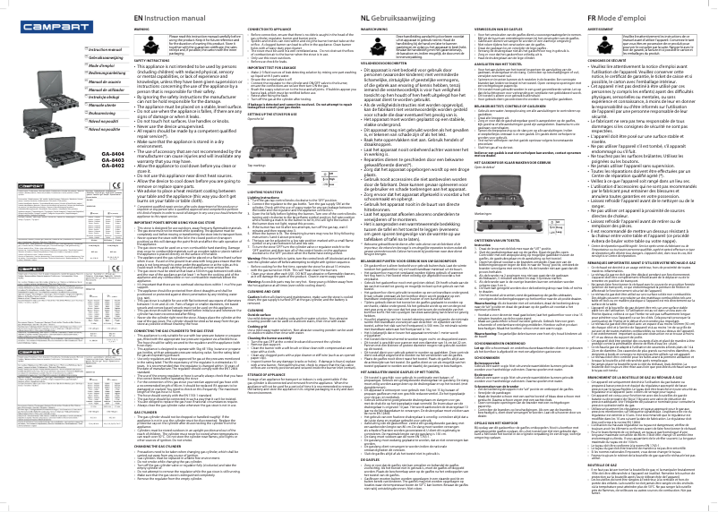 Image de la première page du manuel de l'appareil GA-8403