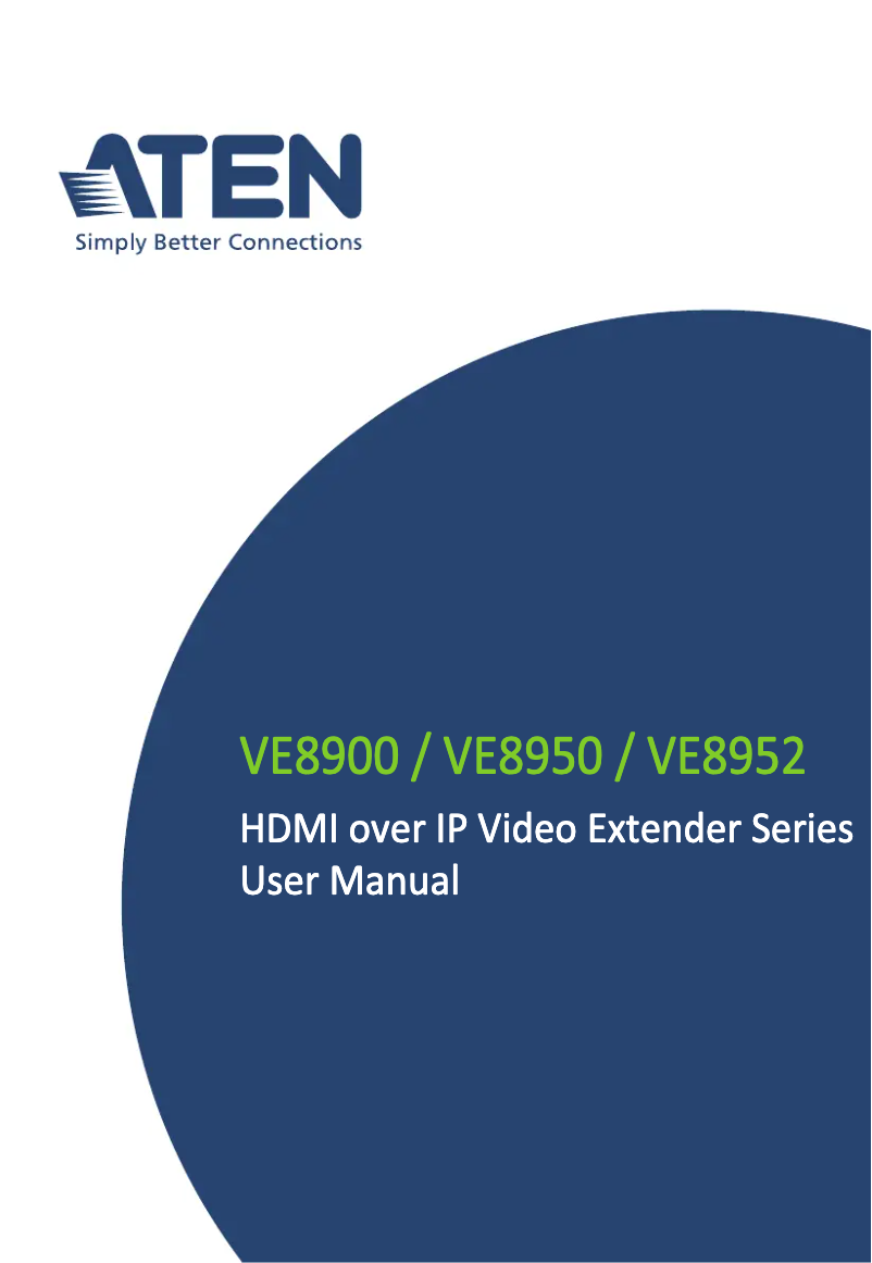 Page 1 de la notice Manuel utilisateur ATen VE8900T