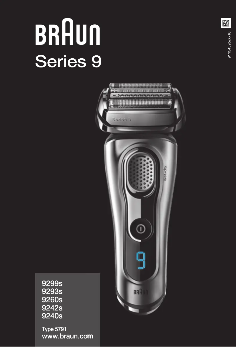 Page 1 de la notice Manuel utilisateur Braun Series 9 9242S