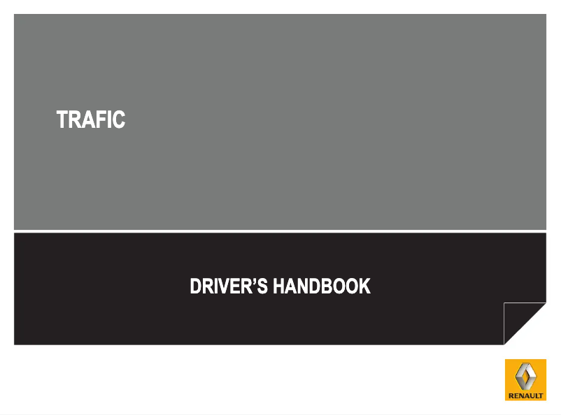 Image de la première page du manuel de l'appareil Trafic (2008)
