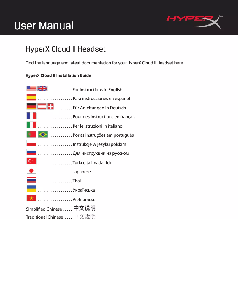 Image de la première page du manuel de l'appareil CloudX