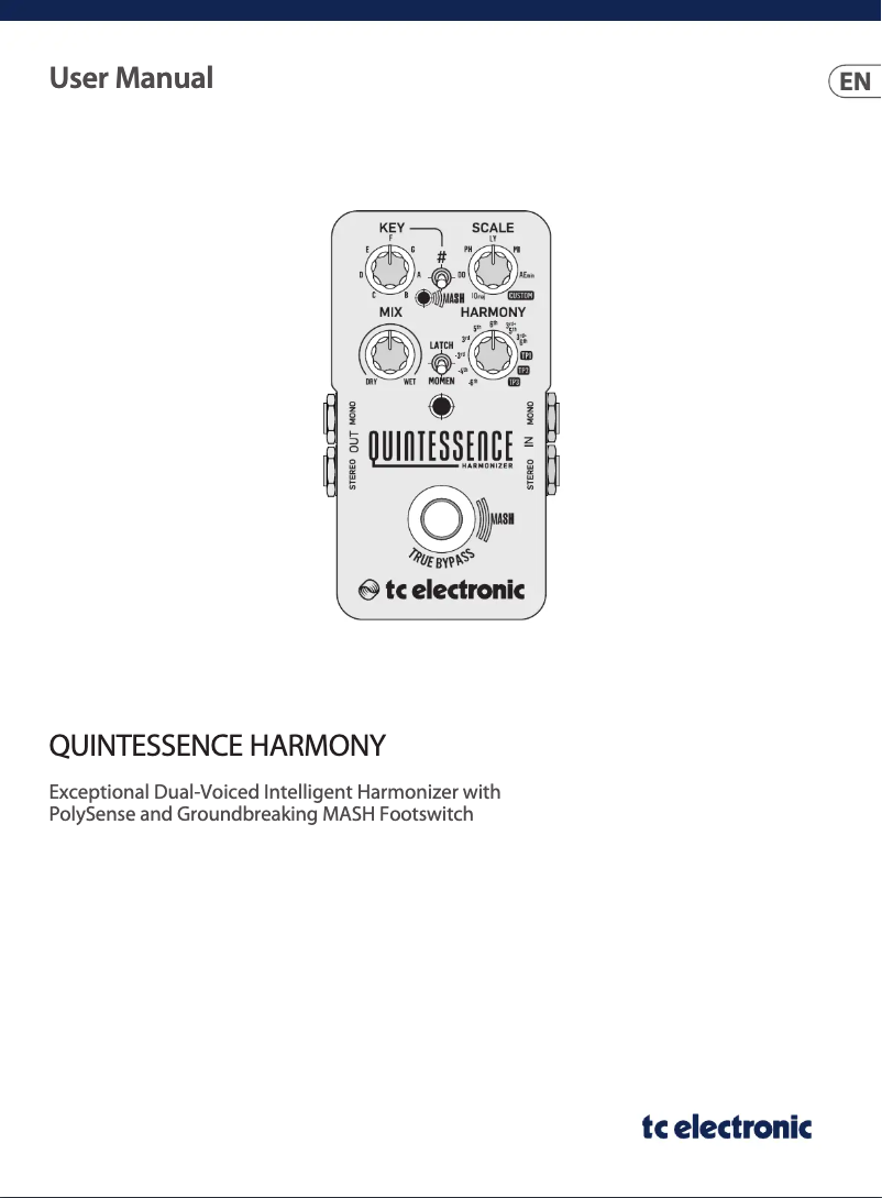 Page n°1 - Manuel utilisateur TC Electronic Quintessence Harmony