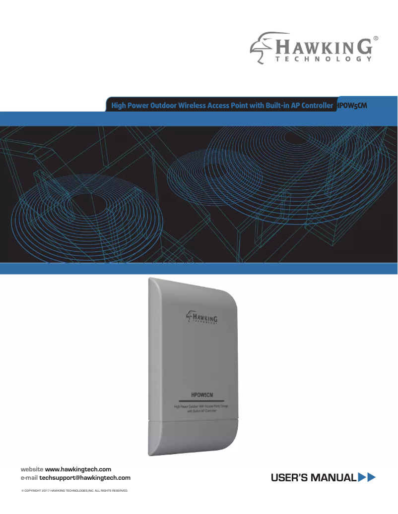Page 1 de la notice Manuel utilisateur Hawking Technologies HPOW5CM
