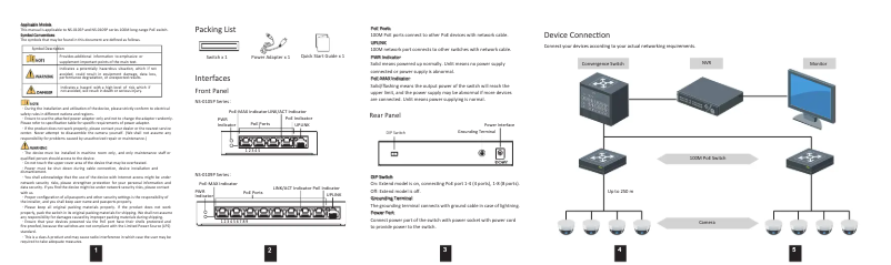 Page 1 of the manual User Manual Hikvision NS-0105P-35