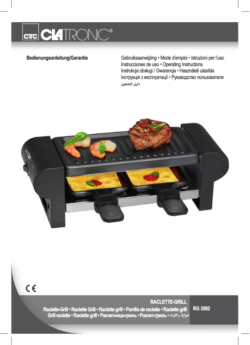 Page 1 de la notice Manuel utilisateur Clatronic RG 3592
