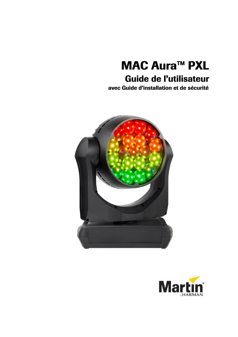 Página 1 del manual Guía de instalación Martin MAC Aura PXL