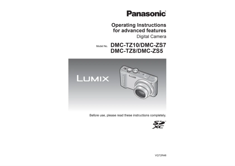 First page image of the manual for Lumix DMC-TZ10