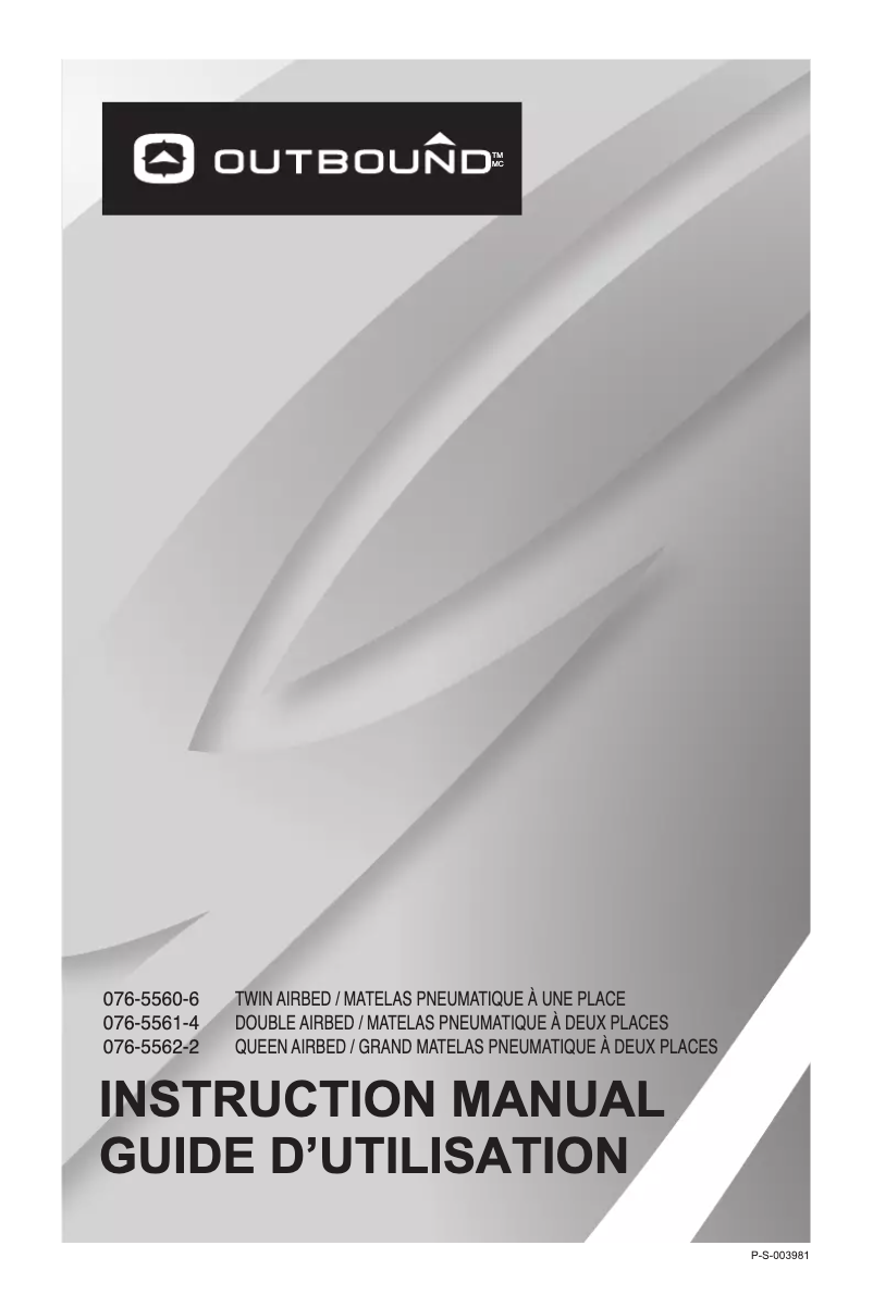 Page n°1 - Manuel utilisateur Outbound Twin 076-5560-6