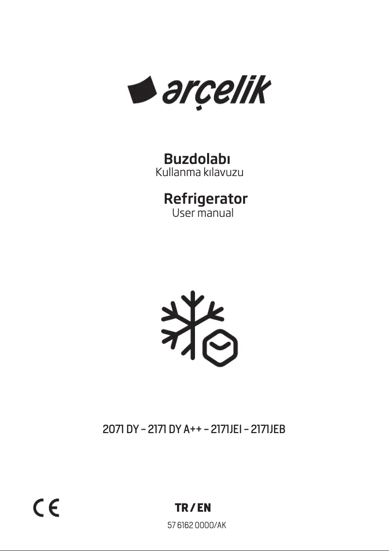 Page n°1 - Manuel utilisateur Arçelik 2171 JEI