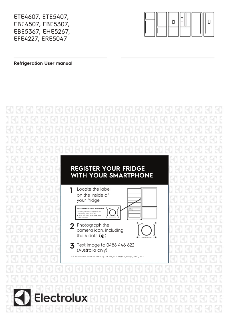 Page 1 de la notice Manuel utilisateur Electrolux ETE4607S