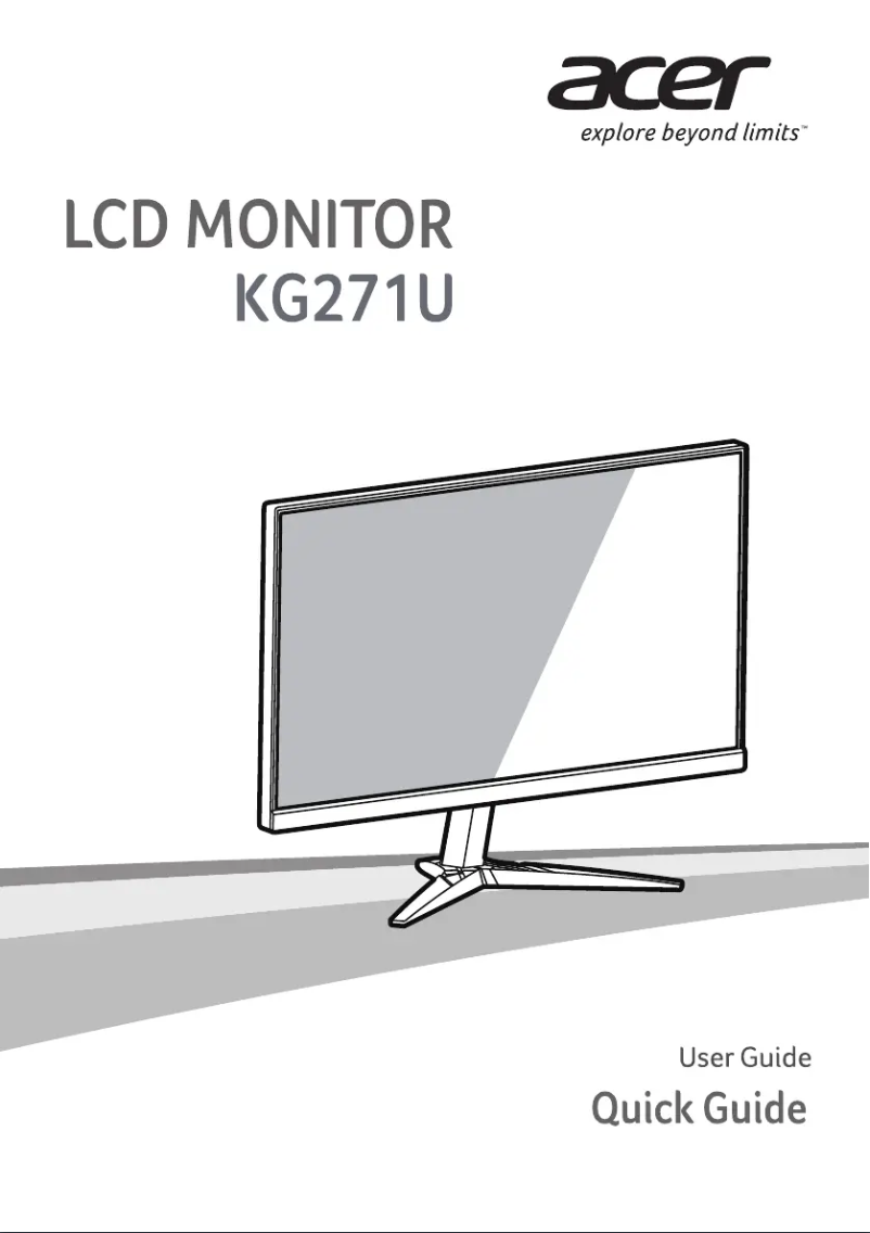 Página 1 del manual Guía de inicio rápido Acer KG271
