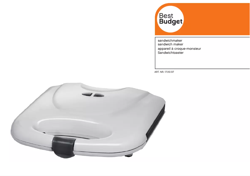 Page 1 de la notice Manuel utilisateur Best Budget 17.05.137