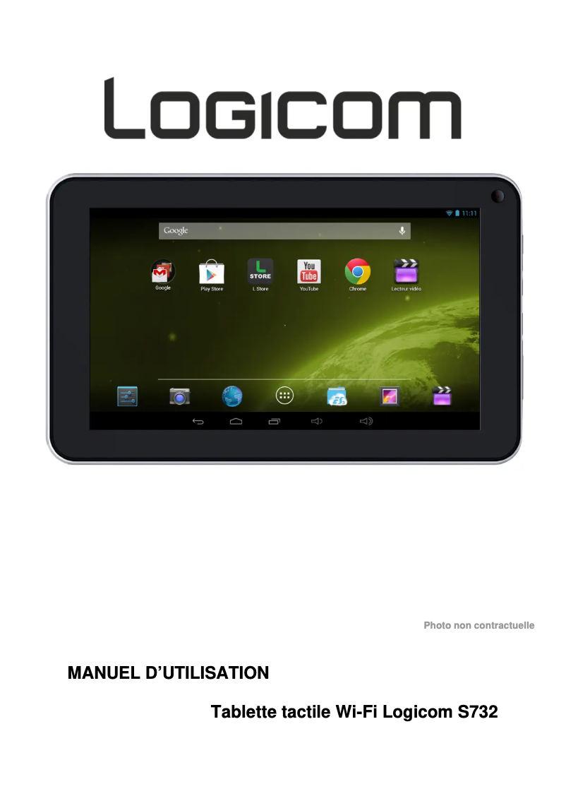 Page 1 de la notice Manuel utilisateur Logicom S732