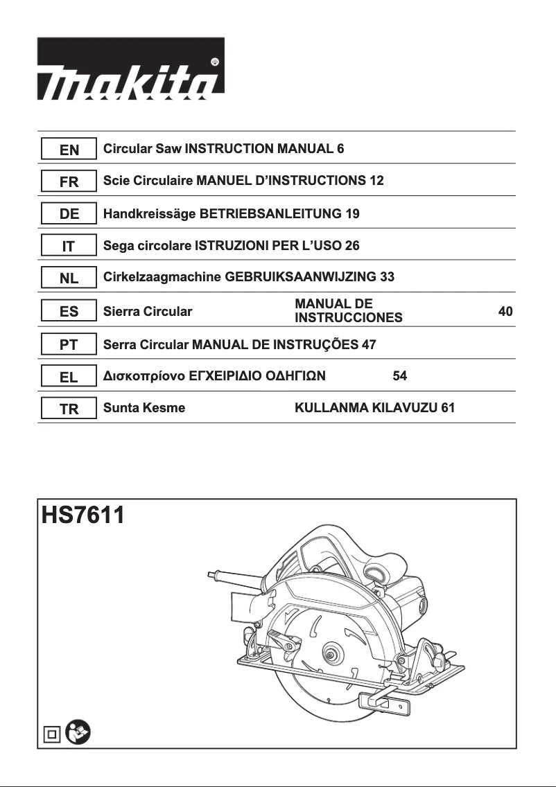Image de la première page du manuel de l'appareil HS7611K