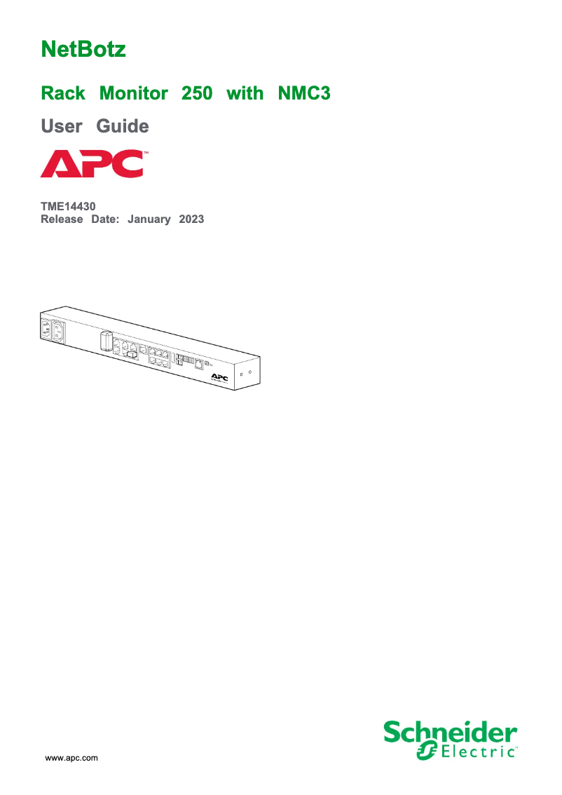 Page n°1 - Manuel utilisateur APC NBRK0250A