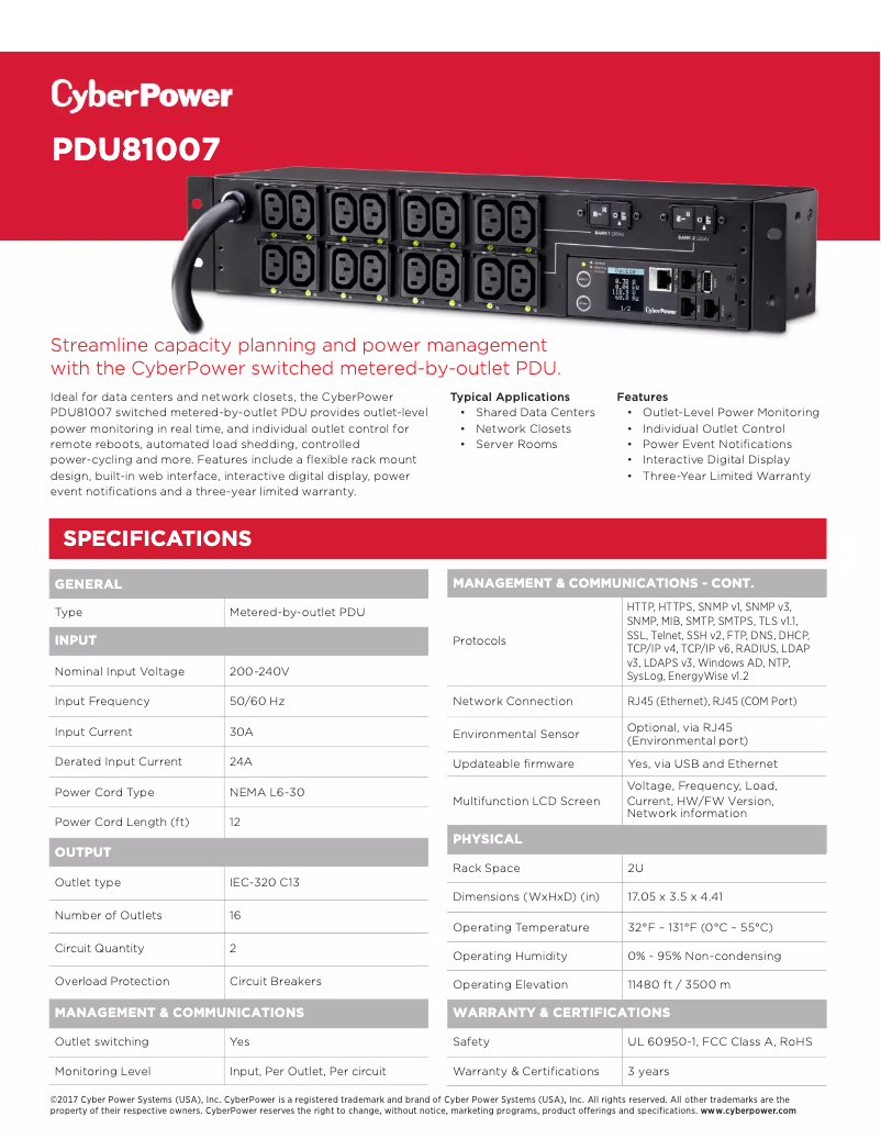 Image de la première page du manuel de l'appareil PDU81007