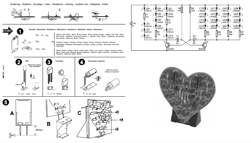 Page 1 de la notice Manuel utilisateur Velleman MKSET2