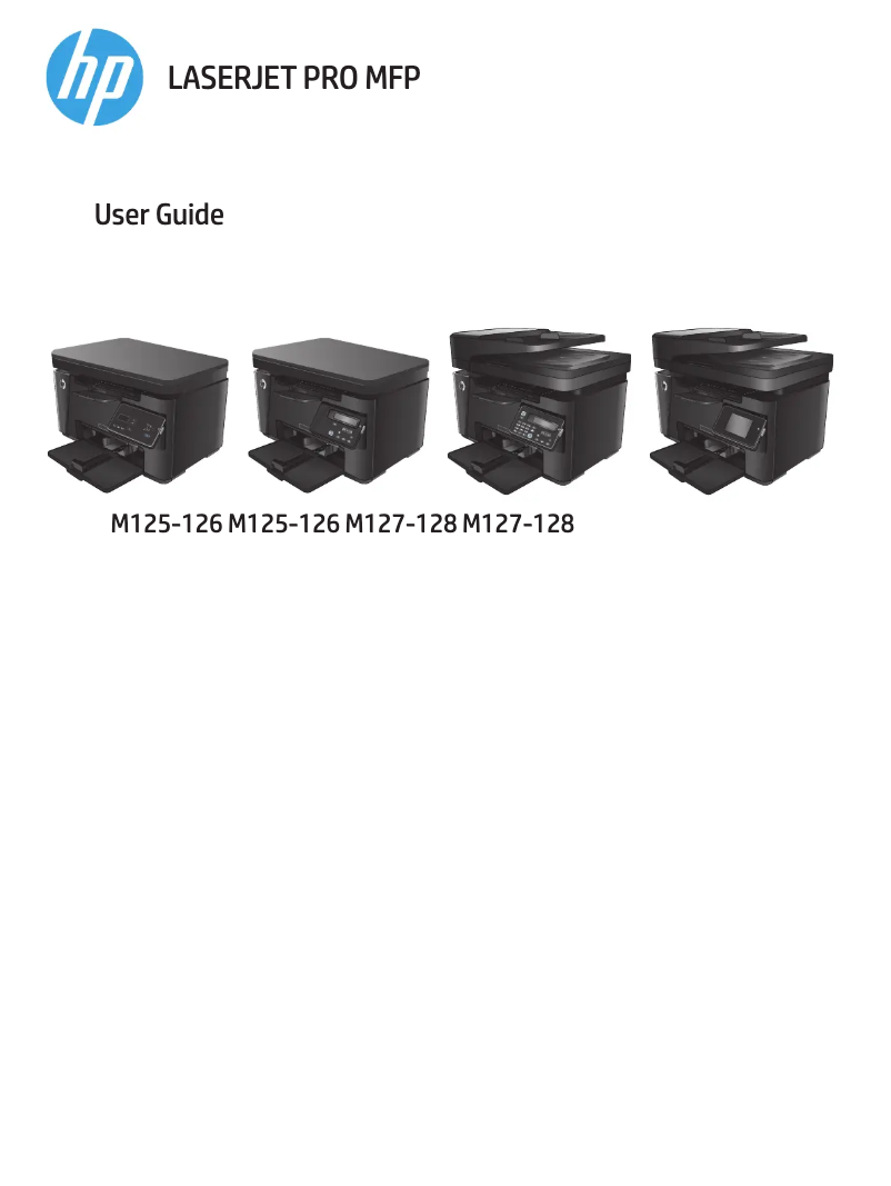 Page 1 de la notice Manuel utilisateur HP LaserJet Pro MFP M127FW