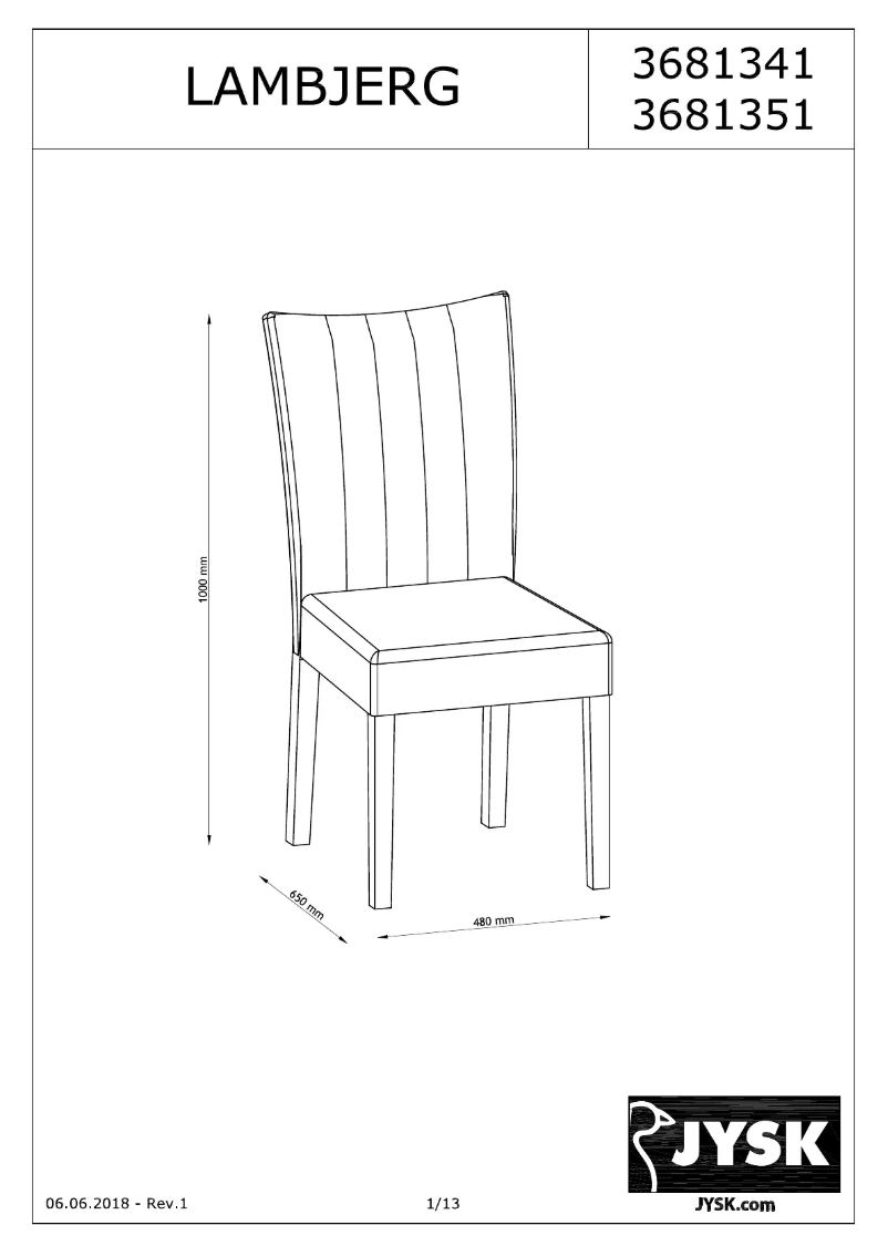 Página 1 del manual Manual de usuario JYSK Lambjerg