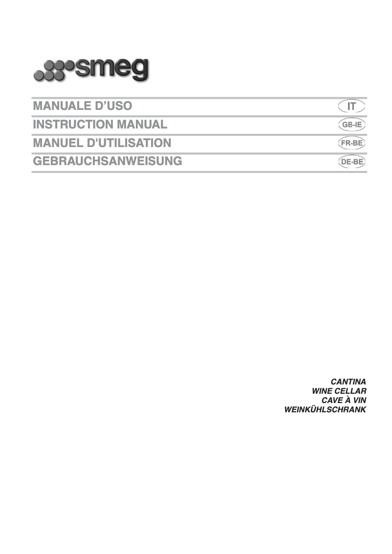 Page 1 de la notice Manuel utilisateur Smeg SCV115-1