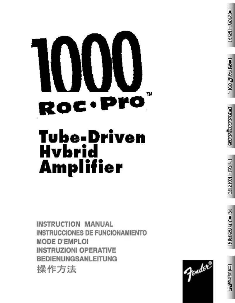 Image de la première page du manuel de l'appareil Roc Pro 1000