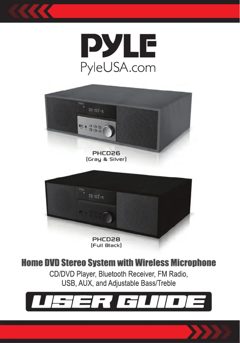Page 1 de la notice Manuel utilisateur Pyle PHCD28