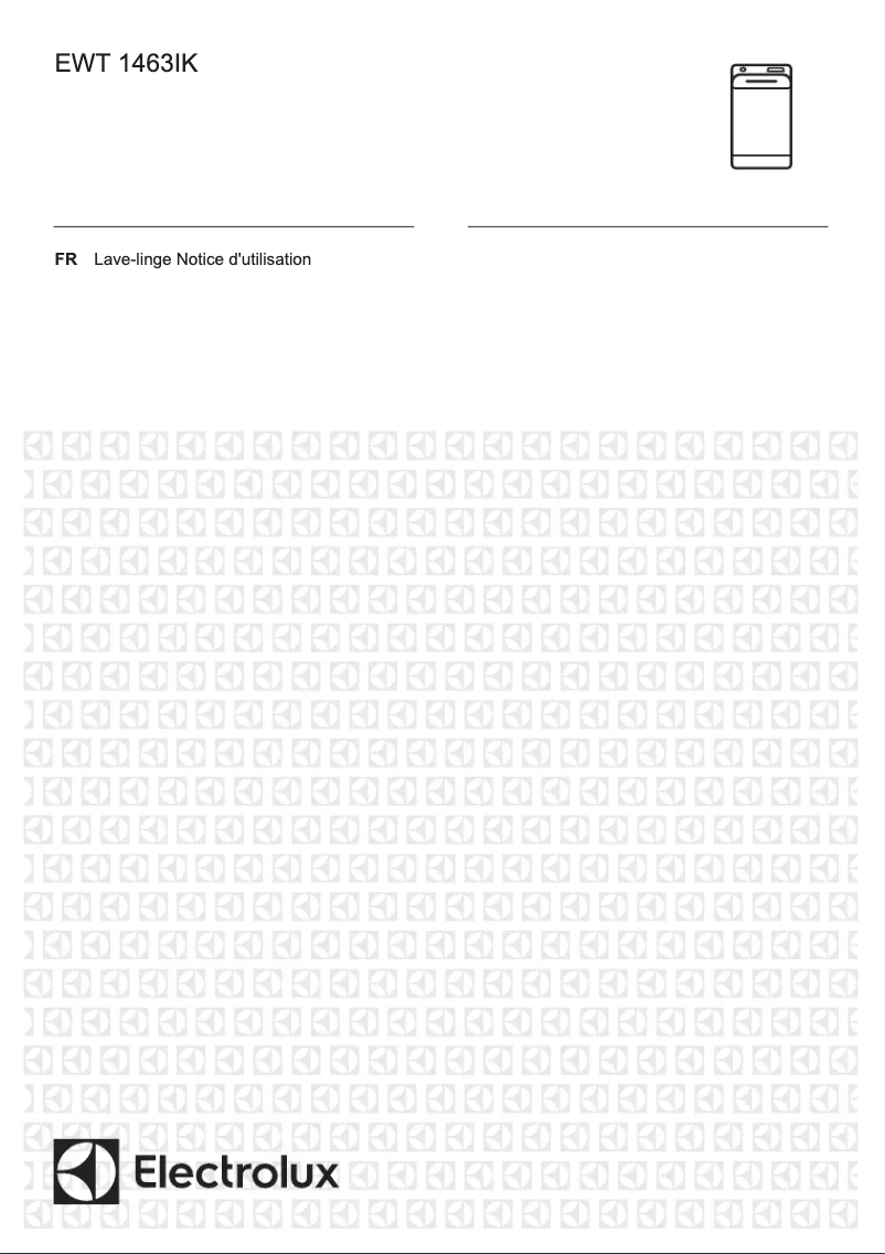 Page 1 de la notice Manuel utilisateur Electrolux EWT1463IK