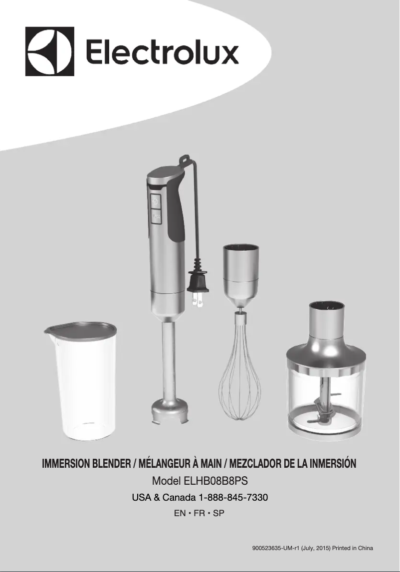 Page n°1 - Manuel utilisateur Electrolux ELHB08B8PS