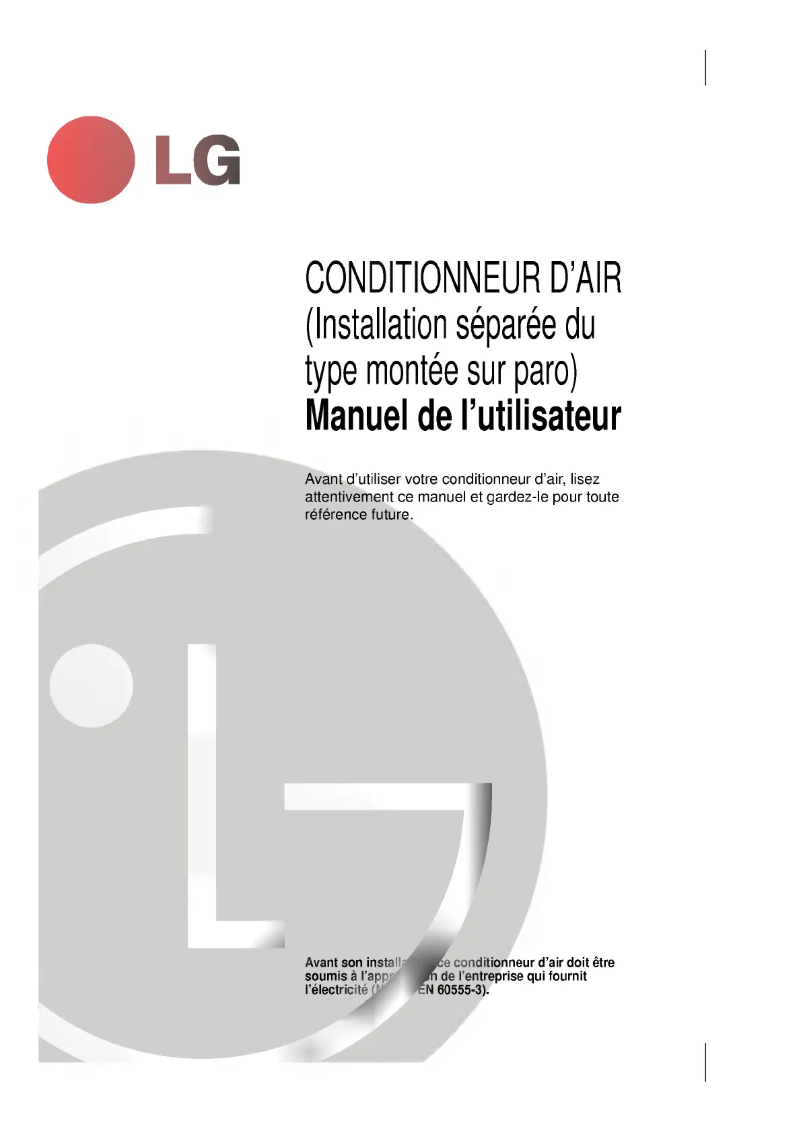 Page 1 de la notice Manuel utilisateur LG LS-K2661HL