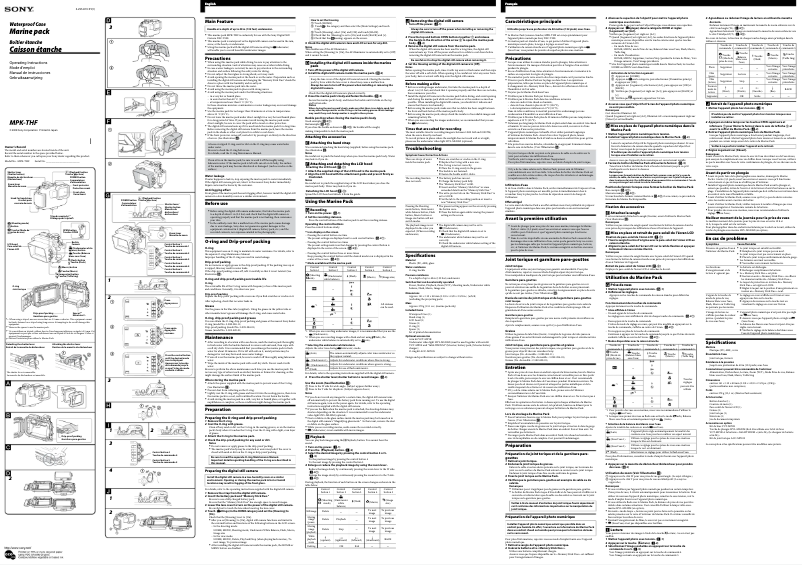 Page n°1 - Manuel utilisateur Sony MPK-THF