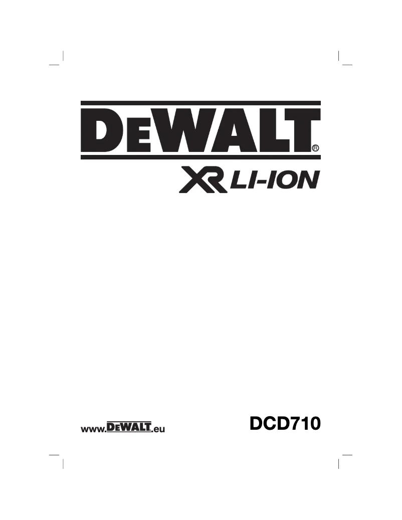 Page 1 de la notice Manuel utilisateur DeWalt DCD710